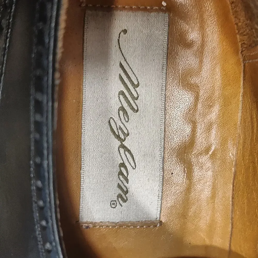 Mezlan Florence Black Leather Dress Shoes Size 9.5M